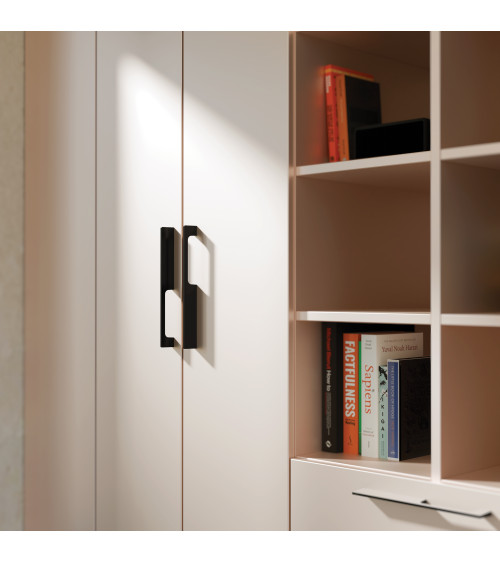 Tirador de mueble negro mate LEFT FIELD tirador de diseño