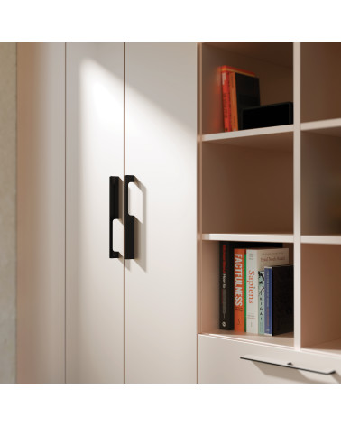 Tirador de mueble negro mate LEFT FIELD tirador de diseño