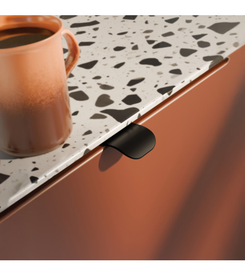 Tirador de mueble negro mate PLYMOUTH tirador de diseño