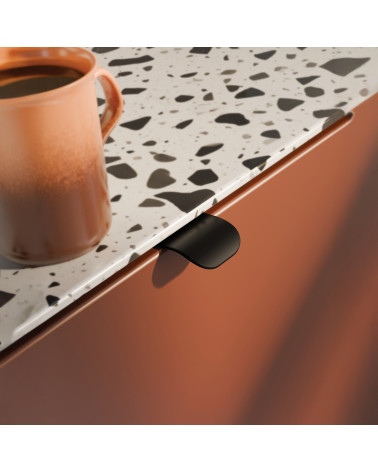 Tirador de mueble negro mate PLYMOUTH tirador de diseño