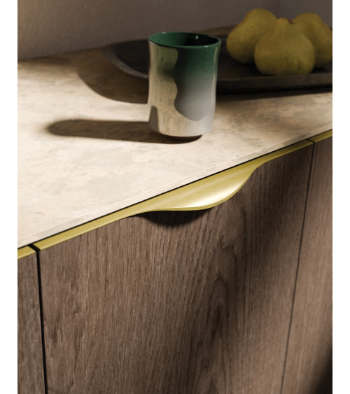 Tirador de mueble anodizado en oro LEXA tirador de diseño