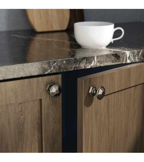 Botón de mueble plata envejecida MARSIAS tirador de diseño