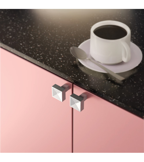 Botón de mueble cromo pulido REGGEA tirador de diseño