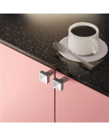 Botón de mueble REGGEA tirador de diseño montado en un mueble