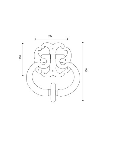 Dibujo aldaba de fundición EUROWALE