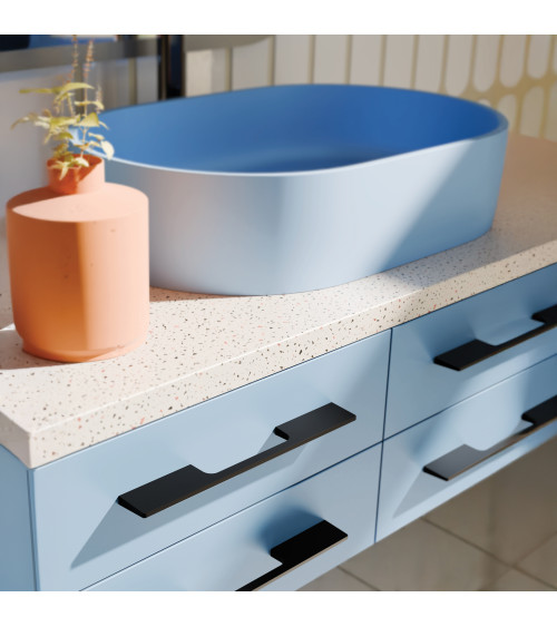 Tirador de mueble negro mate FUGA tirador de diseño