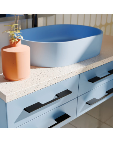 Tirador de mueble negro mate FUGA tirador de diseño
