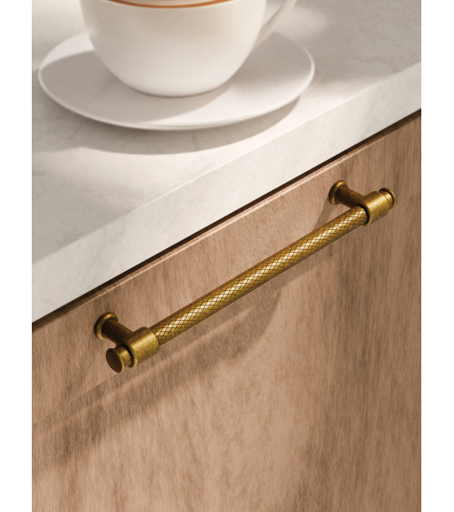 Tirador de mueble pátina sobre latón GALIUM tirador de diseño