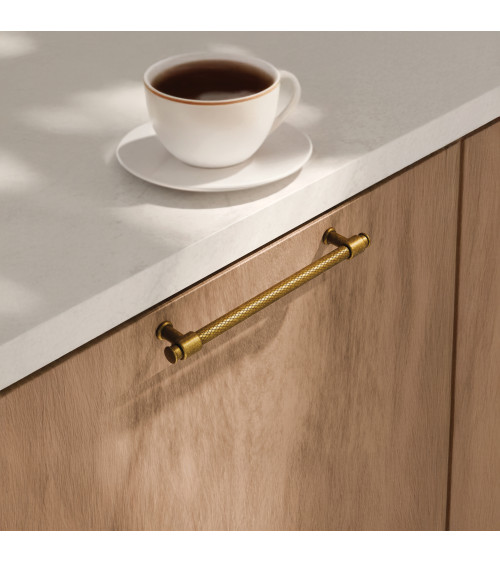 Tirador de mueble pátina sobre latón GALIUM tirador de diseño