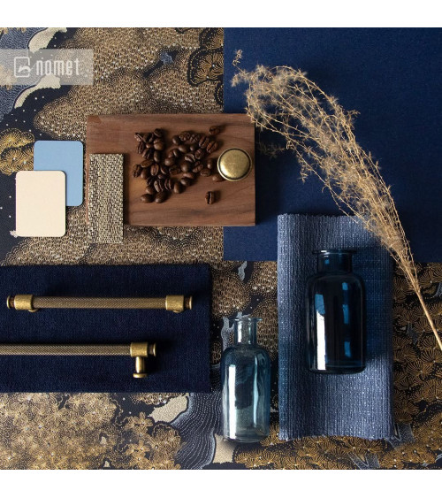Tirador de mueble pátina sobre latón GALIUM tirador de diseño