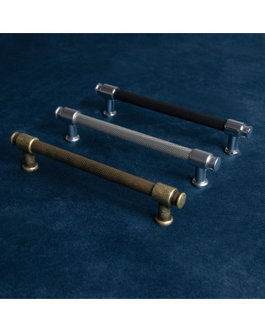Tirador de mueble GALIUM tirador de diseño vista inclinada dispuesto sobre un fondo