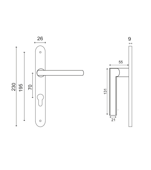 New Pyla placa estrecha 26 inox EUROWALE