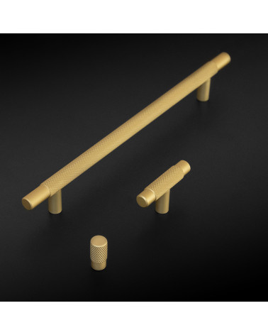 Tirador de mueble anodizado oro/oro mate VENDÉ tirador de diseño sobre fondo oscuro