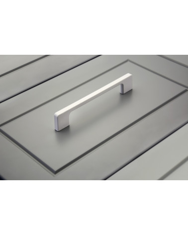 Tirador de mueble blanco brillante TECHNO diseño vista superior inclinada