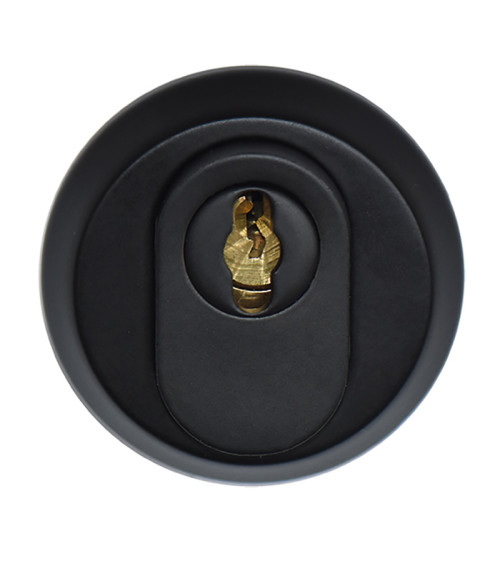 Escudo de seguridad redondo Inox Negro EUROWALE