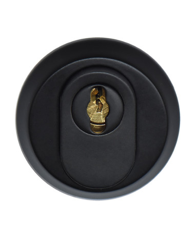 Escudo de seguridad redondo Inox Negro EUROWALE