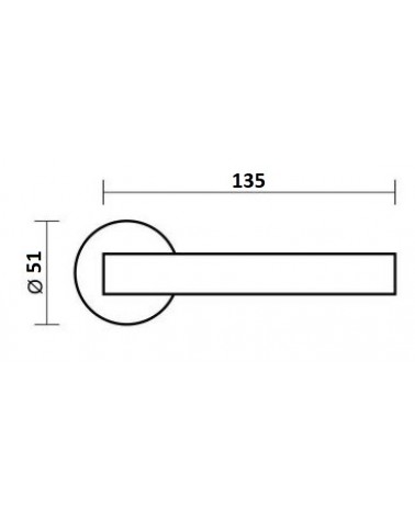 Tirador de puerta Line GIULIA con dimensiones