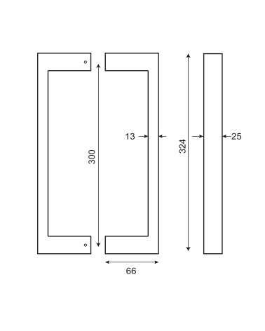Dibujo Tirador Majestea inox EUROWALE