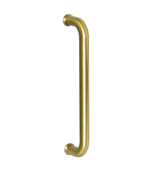 Tirador simple Bordeaux Acodado Oro Satinado PVD EUROWALE