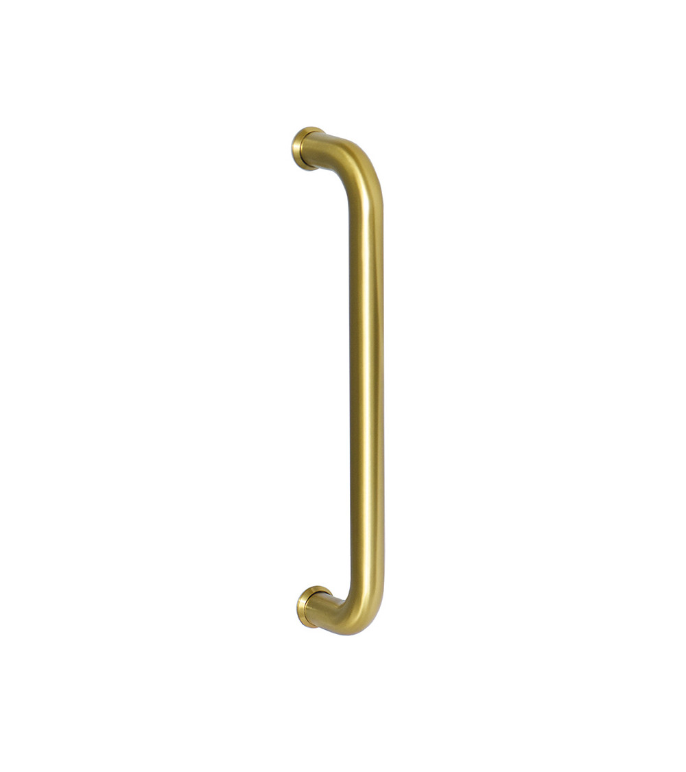 Tirador simple Bordeaux Acodado Oro Satinado PVD EUROWALE