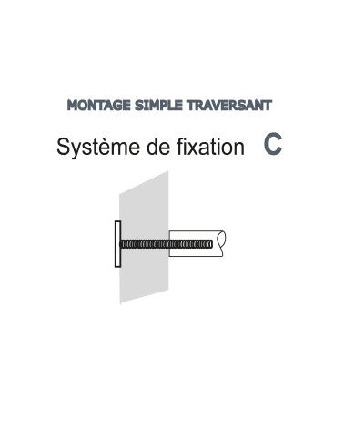 Tirador gráfico rectangular en T - acero inoxidable cepillado mate
