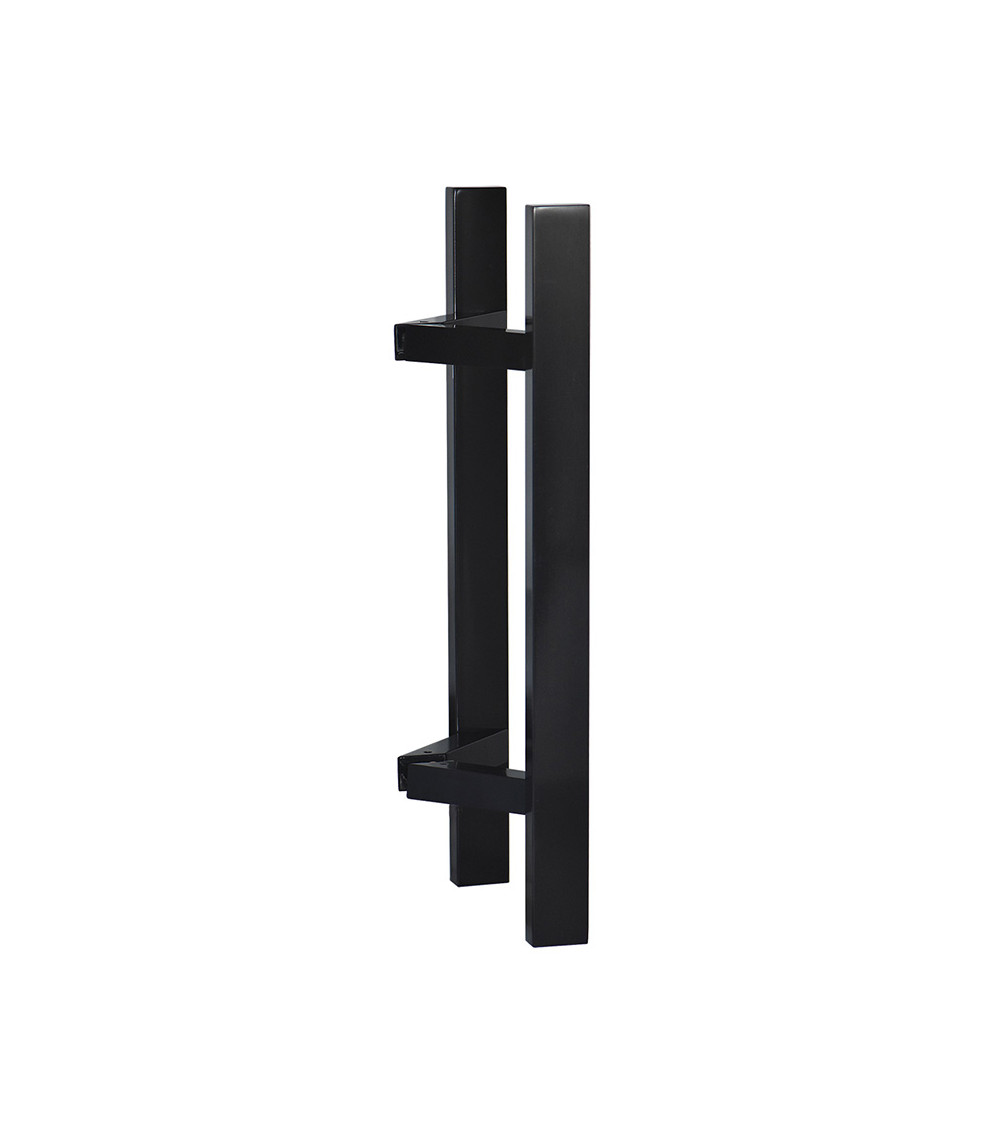 Tirador desplazado rectangular en T negro doble EUROWALE