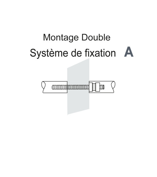 Tirador desplazado rectangular en T negro doble EUROWALE