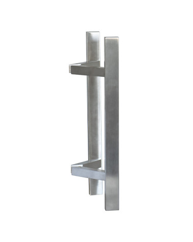 Tirador desplazado rectangular en T inox doble EUROWALE