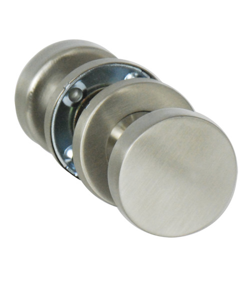 Tirador de puerta botón doble cilindro plano inox EUROWALE