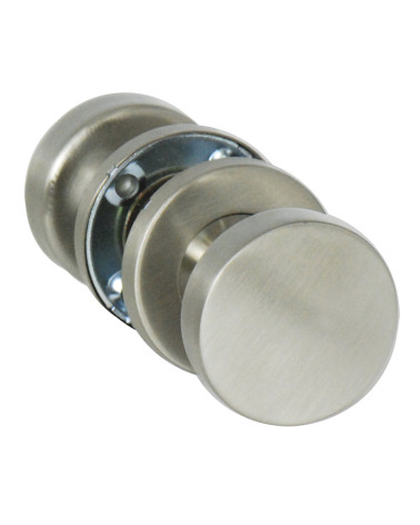 Tirador de puerta botón doble cilindro plano inox EUROWALE