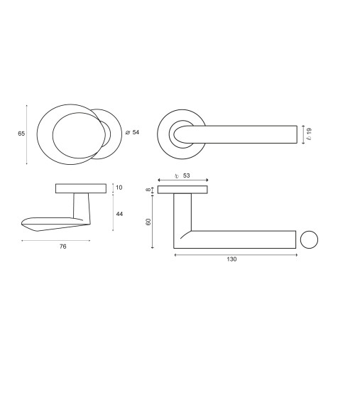 Conjunto de tiradores de rellano en inox para uso intensivo - modelo Altesse/Amande