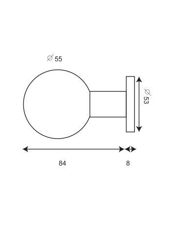 Dibujo Botón de rellano esférico