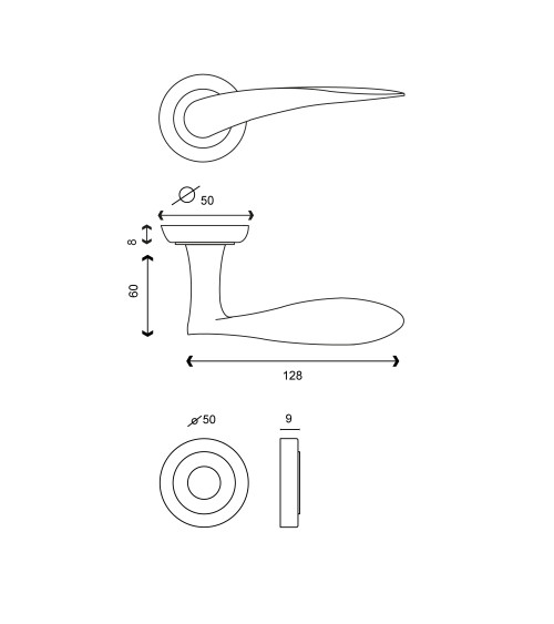 Palanca de puerta Neptune EUROWALE
