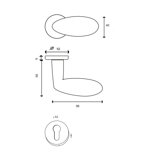 Tirador de puerta Yin EUROWALE