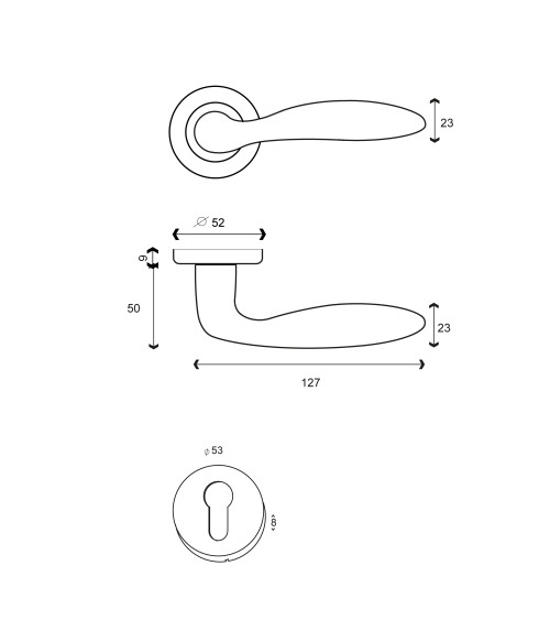 Tirador de puerta Harmonie EUROWALE