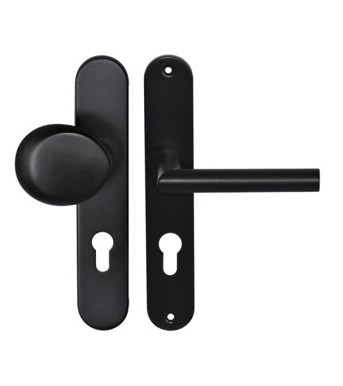 Tirador de puerta de rellano Altesse negra cilindro 70 EUROWALE