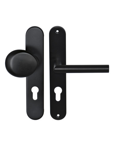 Tirador de puerta de rellano Altesse negra cilindro 70 EUROWALE