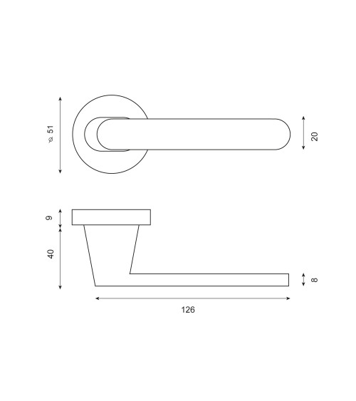 Tirador de puerta Sol negra EUROWALE