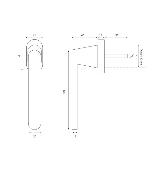 Tirador de ventana Sol Bronce EUROWALE