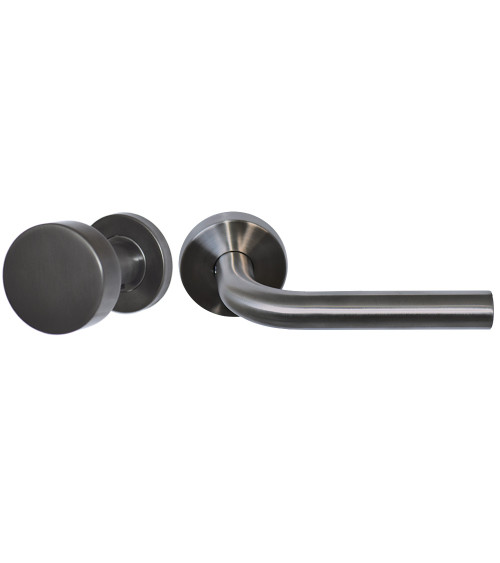 Conjunto de puerta Cilindro/Noblesse Gris Lumière PVD EUROWALE