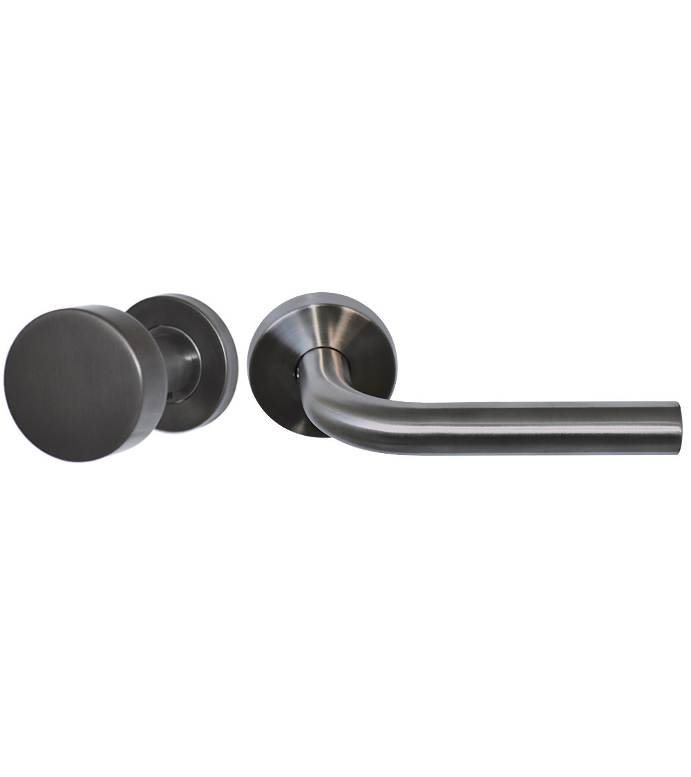 Conjunto de puerta Cilindro/Noblesse Gris Lumière PVD EUROWALE