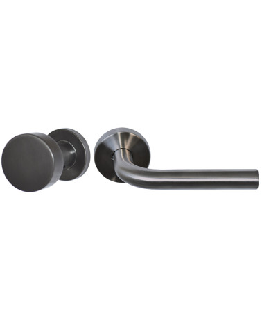 Conjunto de puerta Cilindro/Noblesse Gris Lumière PVD EUROWALE