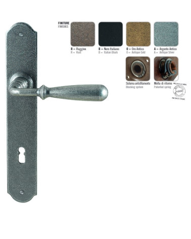 Tirador de puerta color plata antiguo FON