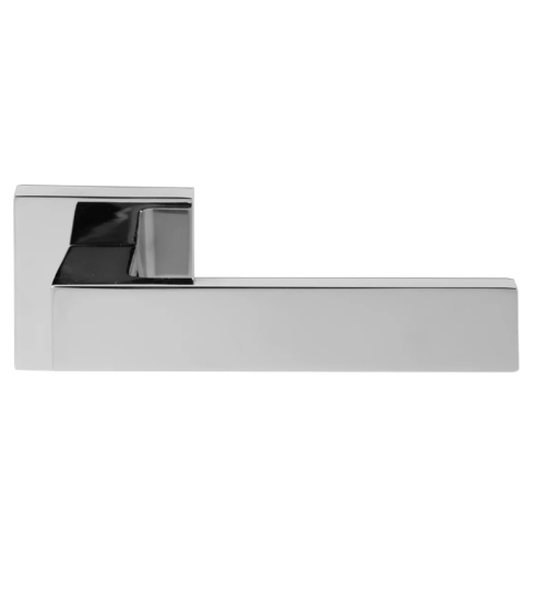Tiradores de puerta cuadrados color cromo brillante Marquess