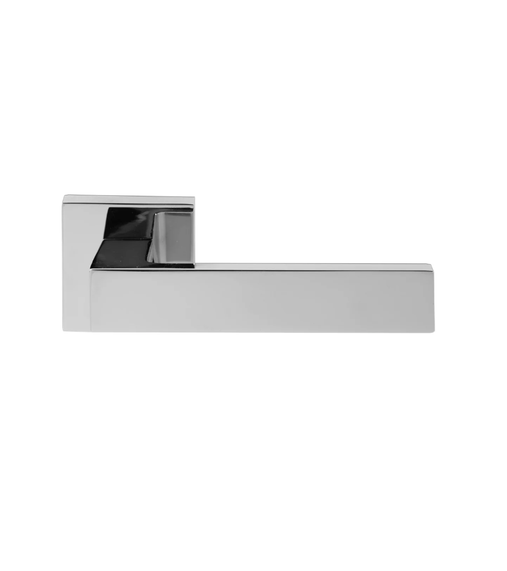 Tiradores de puerta cuadrados color cromo brillante Marquess