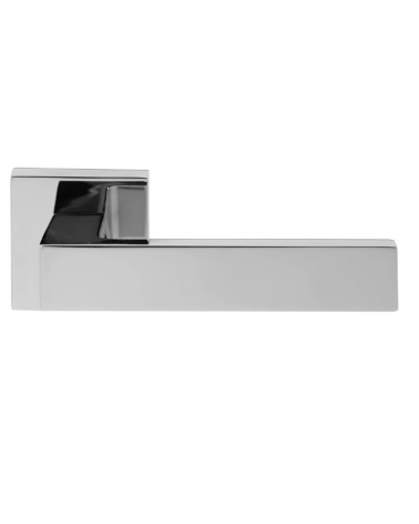 Tiradores de puerta cuadrados color cromo brillante Marquess