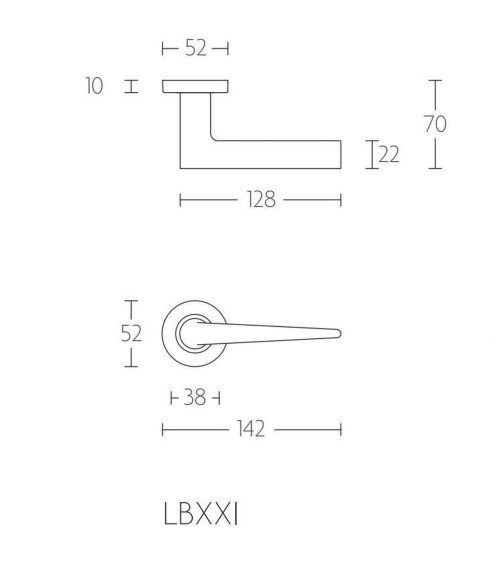 Tirador de puerta Formani LB21h color acero inoxidable satinado