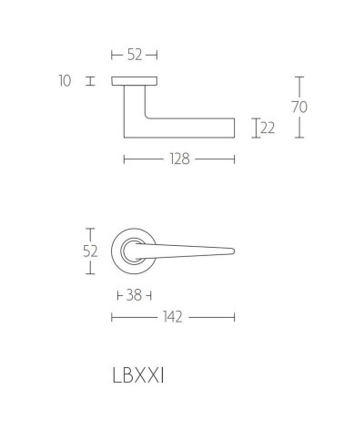 Tirador de puerta Formani LB21h color acero inoxidable satinado