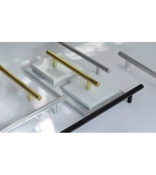 Tirador de mueble anodizado negro/negro mate CRUSO tirador de diseño