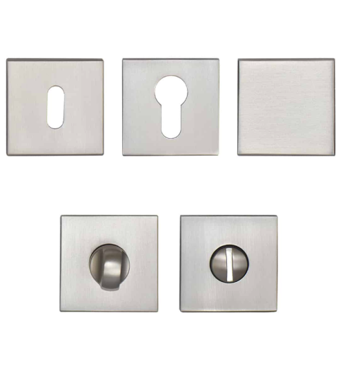 Manillas de puerta cuadradas color níquel satinado Marquess